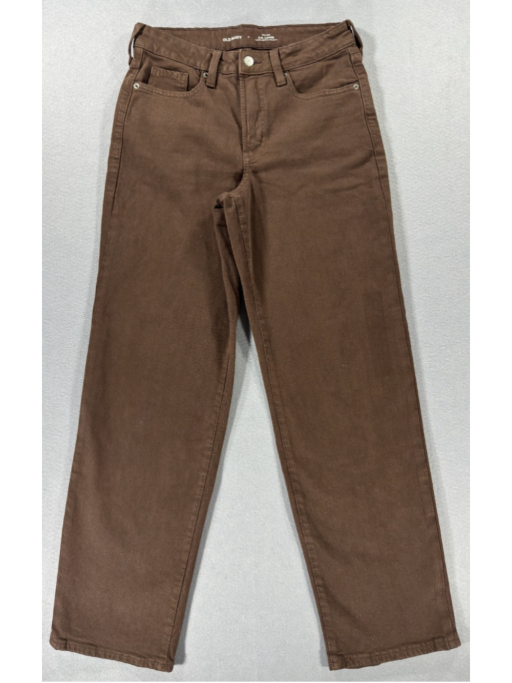 Old Navy Womens 4 High Rise OG Loose Jeans Brown Earthen Cotton Stretch NWOT
